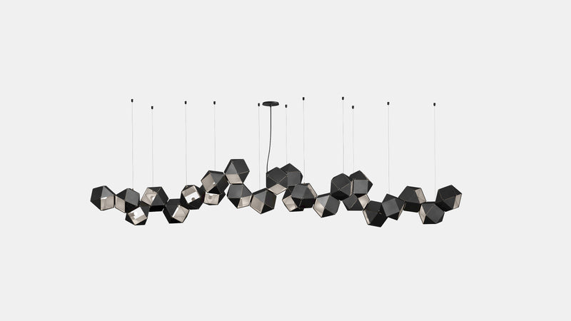 Welles Steel Long Chandelier 24