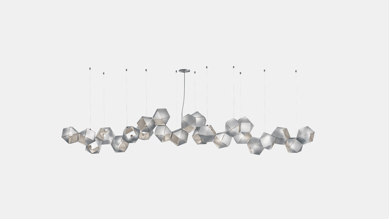 Welles Steel Long Chandelier 24