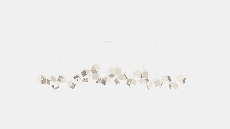 Welles Steel Long Chandelier 24