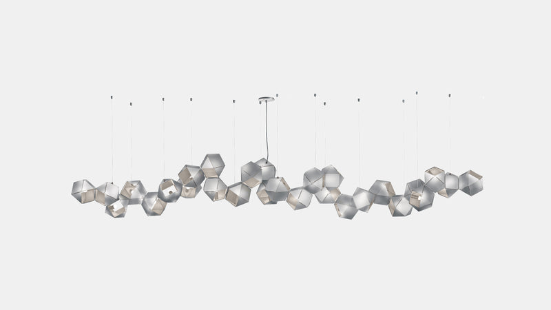 Welles Steel Long Chandelier 28
