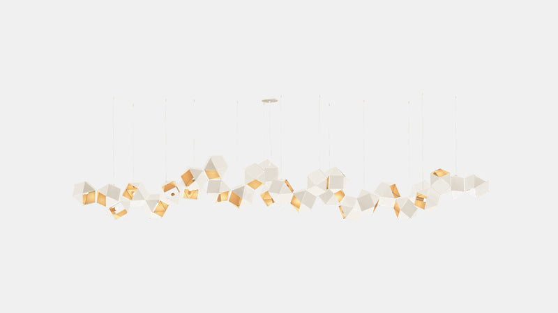 Welles Steel Long Chandelier 28