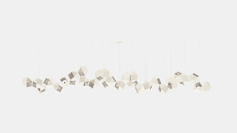 Welles Steel Long Chandelier 30