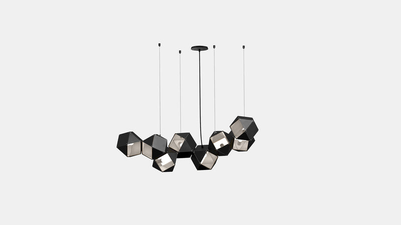 Welles Steel Long Chandelier 8