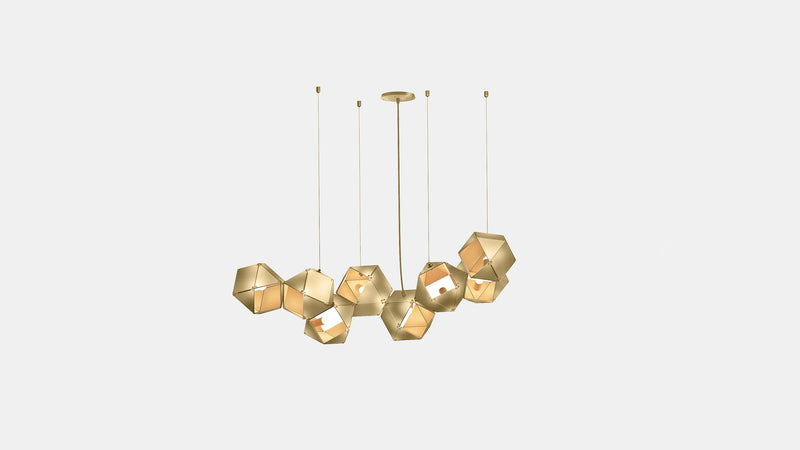 Welles Steel Long Chandelier 8