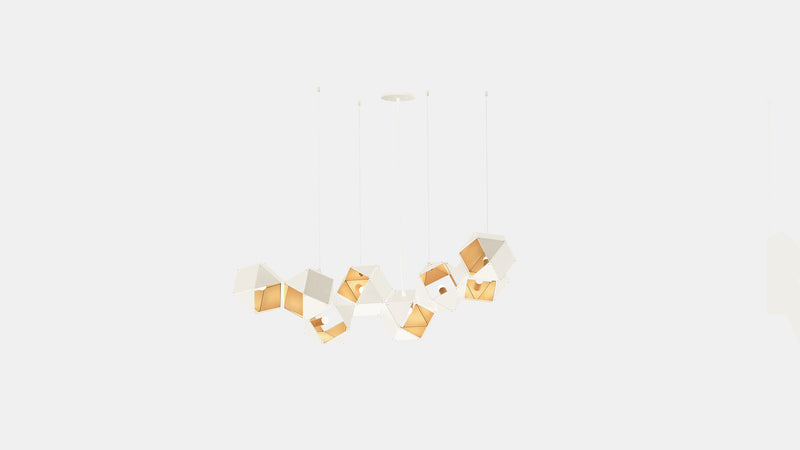Welles Steel Long Chandelier 8
