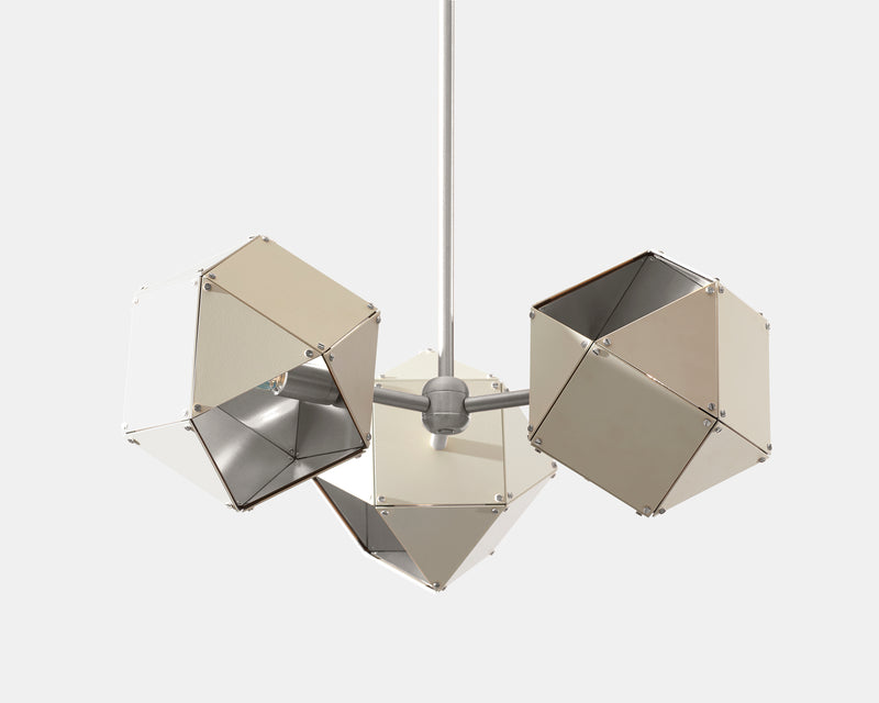 Welles Steel 3-Spoke Pendant
