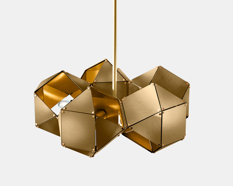 Welles Steel 5-Spoke Pendant