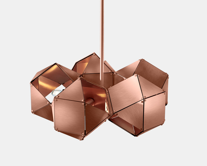 Welles Steel 5-Spoke Pendant