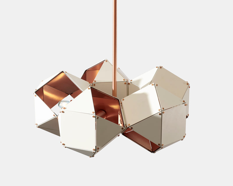 Welles Steel 5-Spoke Pendant