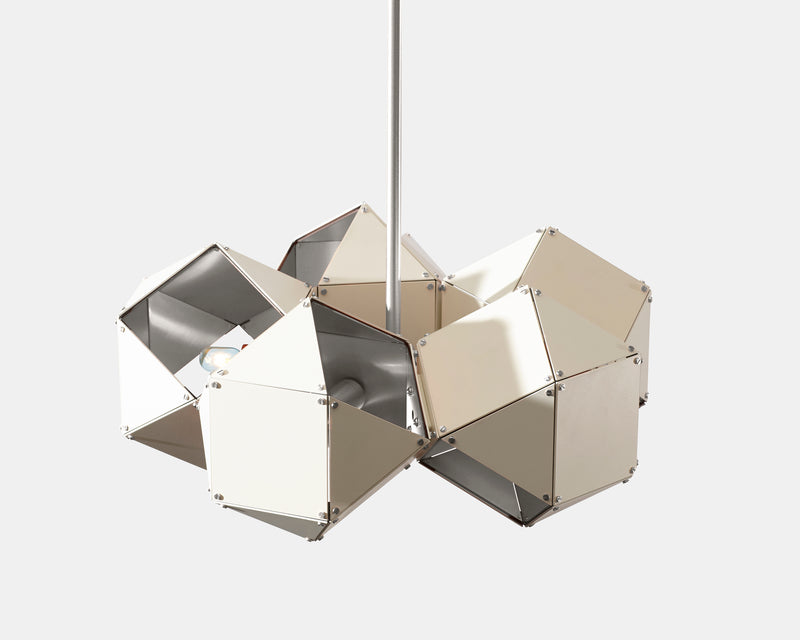 Welles Steel 5-Spoke Pendant